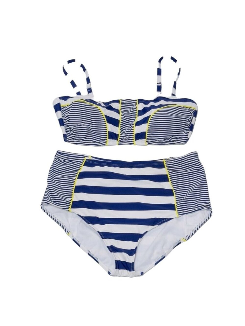VM Women's Swimsuit Blue White Stripe 2 piece Plus Size 3X - Picture 9 of 9